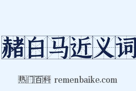 赭白马近义词是什么意思的图片